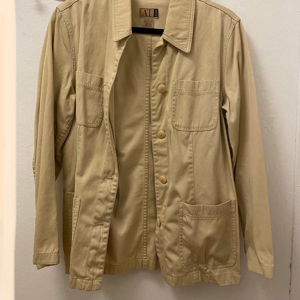 Vintage Ann Taylor Cream Denim Blazer/Jacket